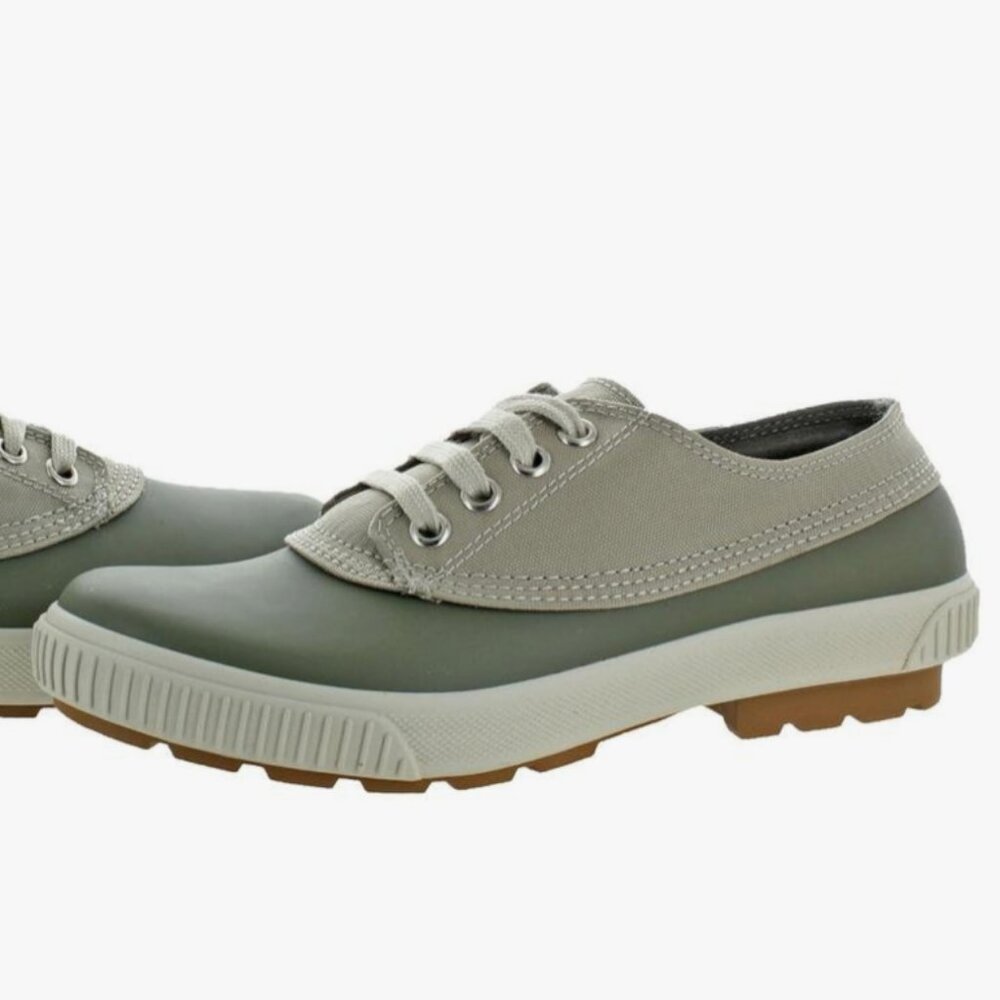 Cougar Women's Dash Rubber Waterproof Duck Sneaker Shoes Green and Tan Size 10
